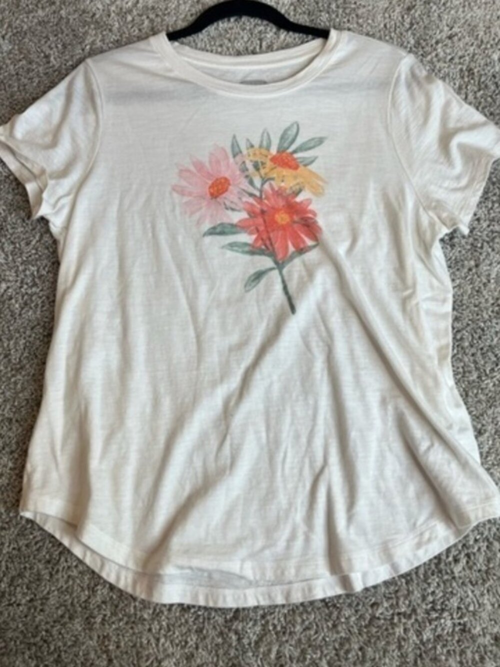 Short Sleeve T-Shirt with Floral Design